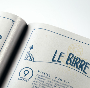 close up menù birra