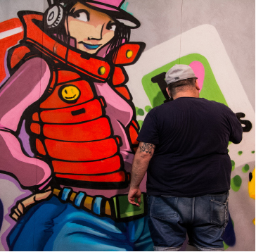 murales graffiti colorati